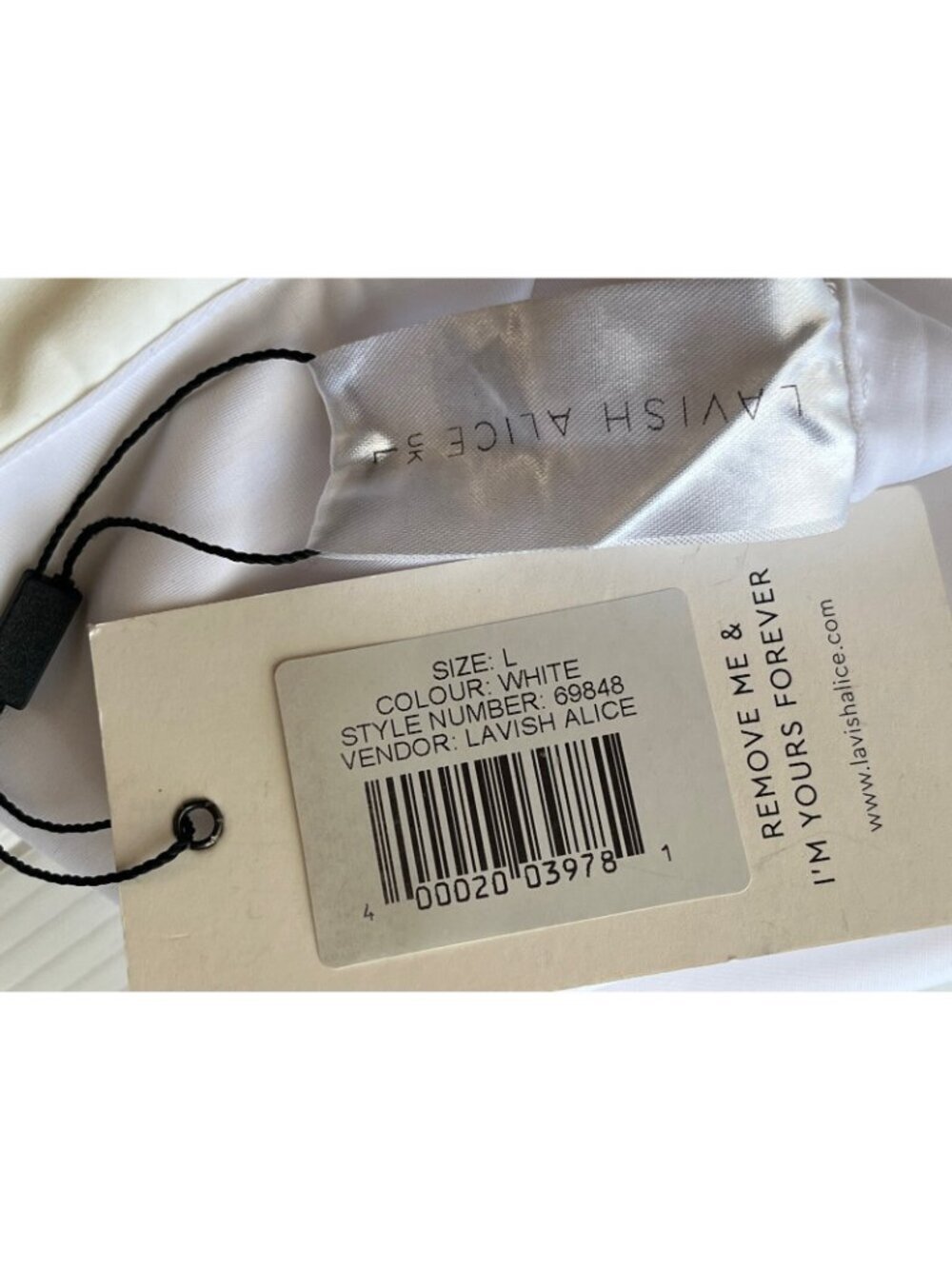 Lavish Alice Deep Plunge One Piece Swimsuit ivory L - Picture 5 of 8